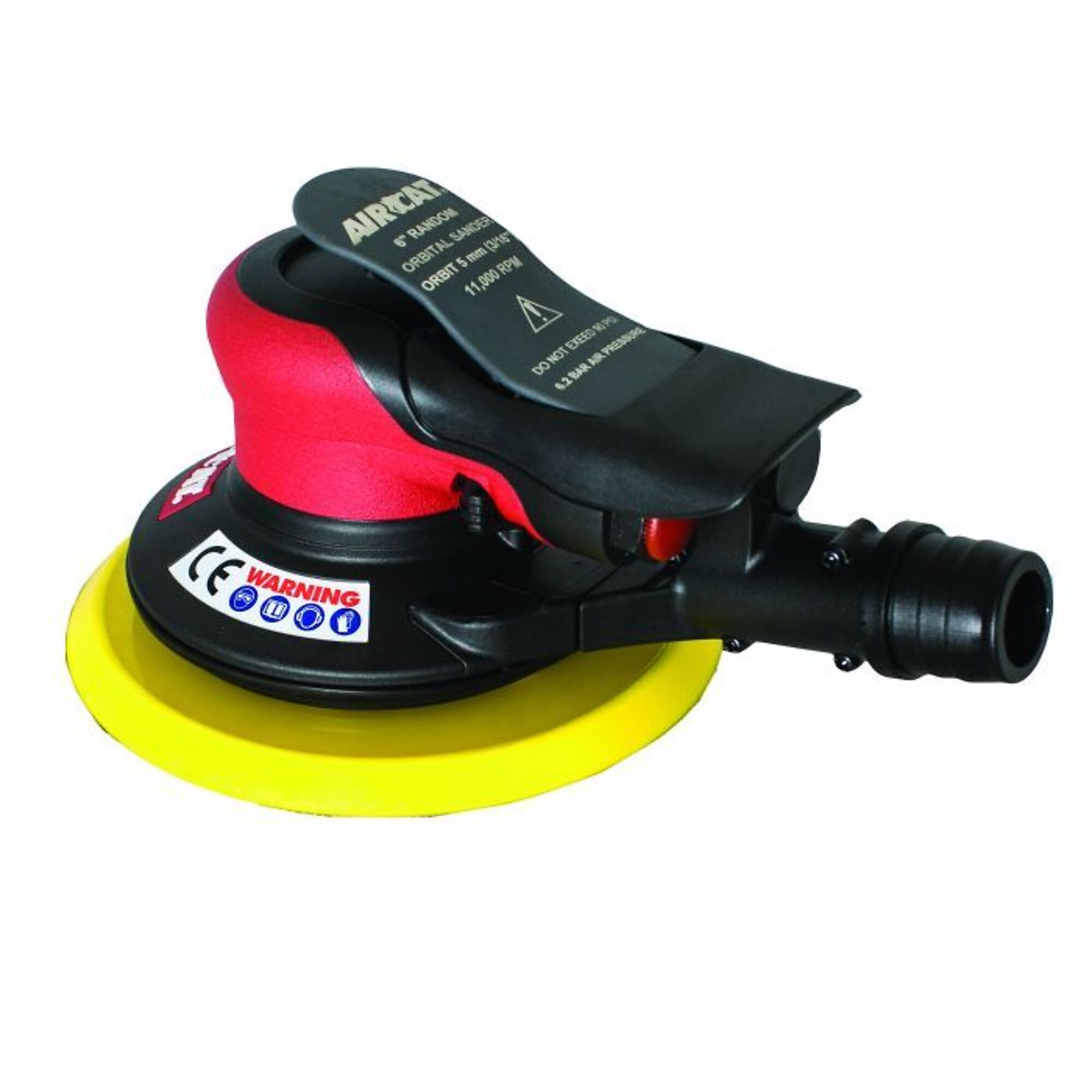 AirCat, SELF VAC ORBITAL PALM SANDER, Max. Speed 11000 OPM, Pad Diameter 6 in, Air Inlet Size 1/4 in, Model# 6700-6-336SV
